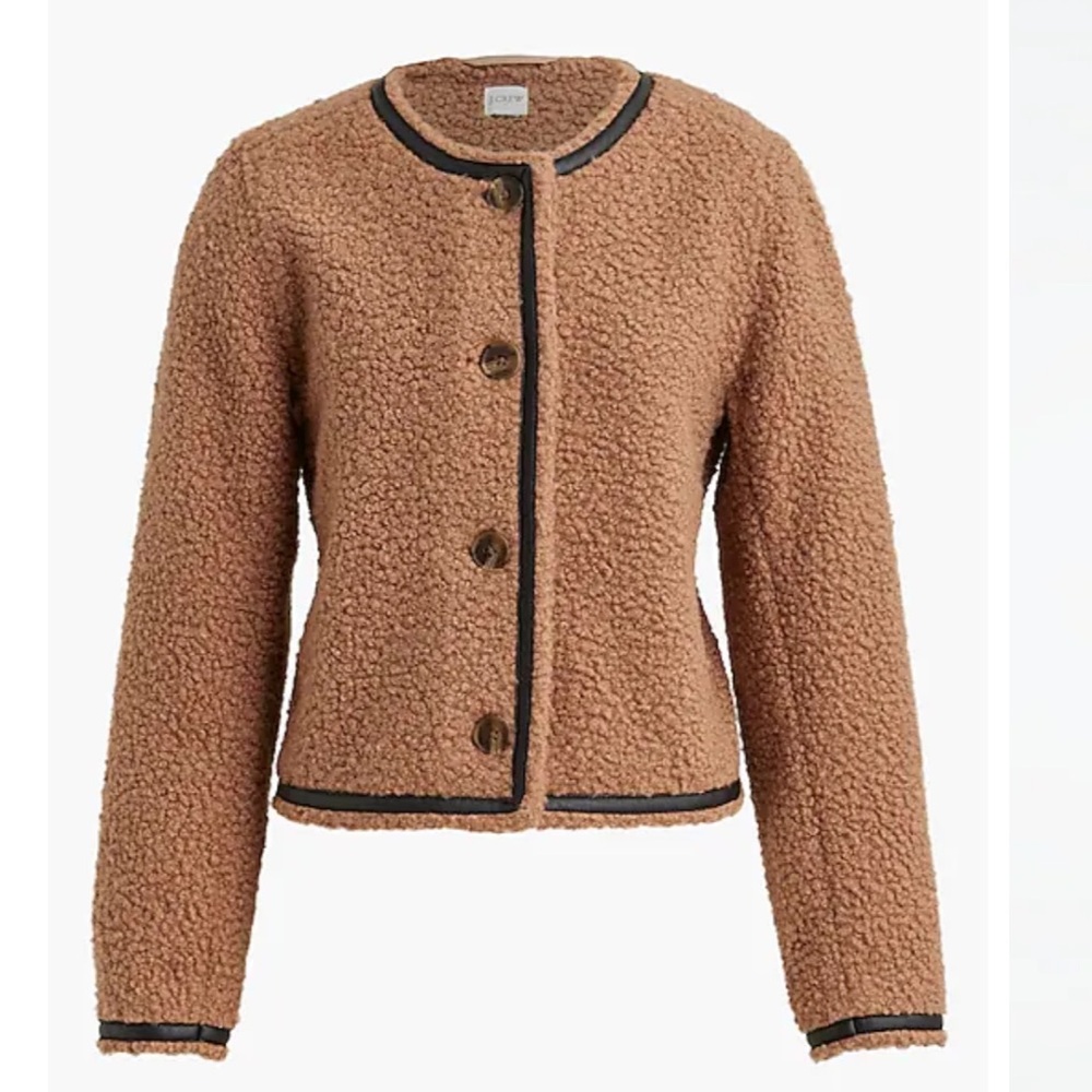 J.Crew Sherpa lady jacket Size 8 NWT